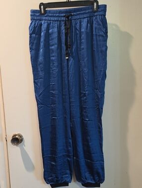 INREVERSE silk reversible joggers blue black